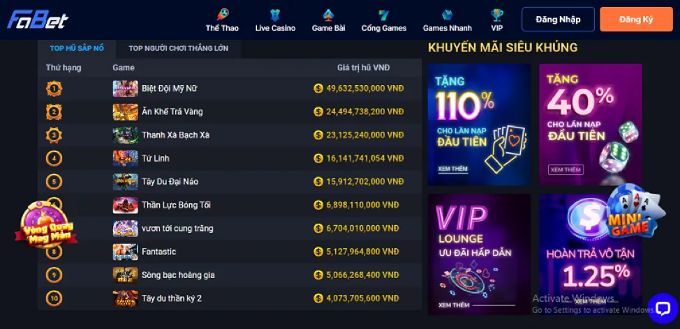 Nổ Hũ Jackpot Lũy Tiến